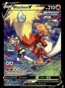 Pokemon TCG Silver Tempest #TG14/TG30 Blaziken V NM - Image 1