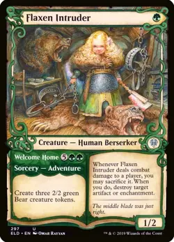 X 1 Flaxen Intruder Welcome Home Showcase Throne of Eldraine 297 MTG - Image 1