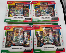 4x Pokemon TCG First Partner Illustration Collection Series 1 ~ Factory Sealed - Image 1