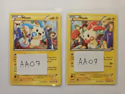 Plusle & Minun Connecting Art 31/111 32/111 AA07 XY Pokemon Furious Fists NM/LP+ - Image 3