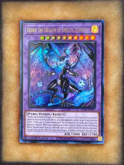 Yugioh Veidos the Dragon of Endless Darkness LEDE-EN092 Ultra Rare 1st Ed NM - Image 1