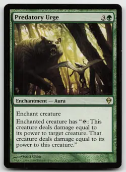 MTG Predatory Urge R Zendikar 175 LP - Image 1