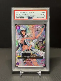 Ms All Sunday SP Special Alternate Art One Piece Wings of Captain OP06 PSA 10 JP - Image 1