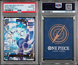 2025 ONE PIECE OP12-LEGACY OF THE MASTER ALTERNATE ART #060 BOEUF BURST PSA 10 - Image 3