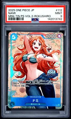 Nami PSA9 2025 One Piece Japanese Mini-Tin Vol.2-Rokushiro #112 - Image 1