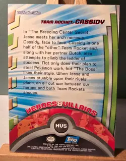 Team Rocket Cassidy HV5 Topps Heroes & Villains Trading Card 2000 EX Holo Foil - Image 2