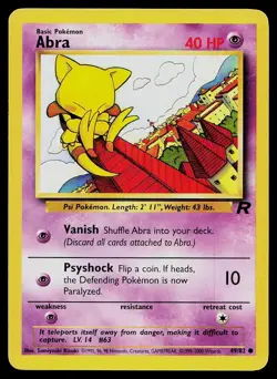 Pokemon Card Team Rocket Abra 49/82 Common - Image 1