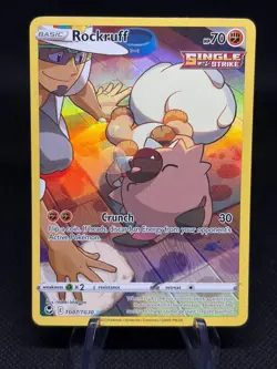 2022 Pokemon SWSH Silver Tempest Rockruff Trainer Gallery Holo TG07/TG30 NM/M - Image 1