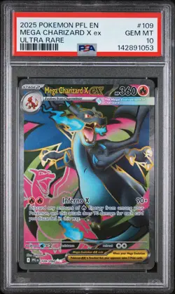 PSA 10 Pokemon Phantasmal Flames Mega Charizard EX 109/094 Ultra Rare - Image 1