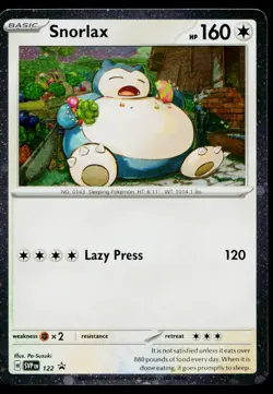 Snorlax 122 Promo Scarlet & Violet Pokemon Near Mint - Image 1