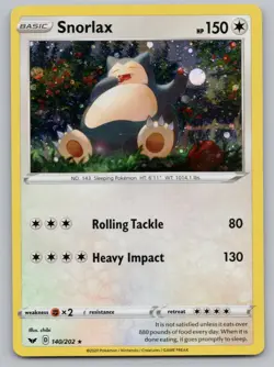 Snorlax (Cosmos Holo) 140/202 Holo Promo Blister Exclusives Pokemon NM/M - Image 1