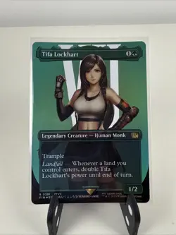 MTG Magic Final Fantasy Tifa Lockhart Borderless FOIL Card #0391 Rare 391 NM - Image 1