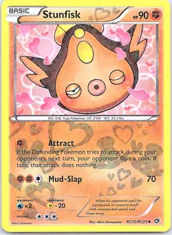 Stunfisk RC12/RC25 Holo Legendary Treasures: Radiant Collection Pokemon MP - Image 1
