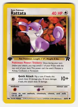 Rattata TR #66/82 LP Pokemon TCG Common - Image 1