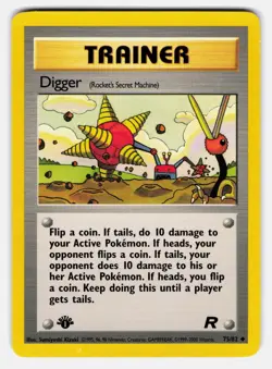 Digger (Rocket's Secret Machine) TR #75/82 LP Pokemon TCG Uncommon - Image 1
