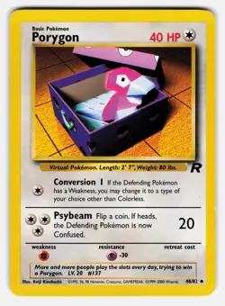 Porygon TR #48/82 LP Pokemon TCG Uncommon - Image 1