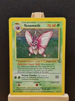 Pokemon 1999 WOTC Jingle Holo Venomoth 13/64 - Moderate Play - Image 1