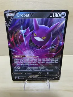 Pokemon Crobat V Ultra Rare Holo 044/072 Shining Fates Basic 180 HP - Image 1