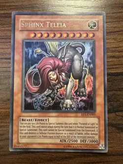 Yugioh Sphinx Teleia EP1-EN003 Limited Edition Promo Ultra Rare Holo - NM - Image 1