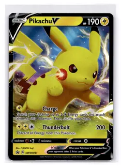 Pikachu V - Promo SWSH: Sword & Shield Promo Cards SWSH061 LP-NM - Image 1