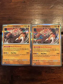 (2) Pokemon TCG Bloodmoon Ursaluna 054/131 Holo LOT! Prismatic Evolutions - Image 1