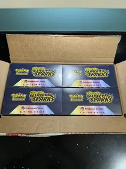 Surging Sparks Sealed Pokemon Center Elite Trainer Box ETB x4 | Sealed ✅|24hr 🚚 - Image 1