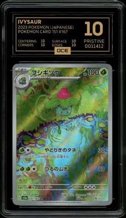 Pokemon Slab: Ivysaur - 167/165 - SV2a - Graded OCE Pristine 10 - Image 1