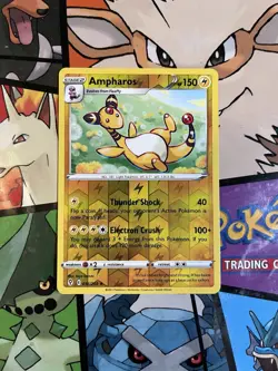 Pokemon - Ampharos - 056/203 - Reverse Holo Rare - Evolving Skies - New - Image 1