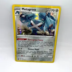 Metagross 119/195 Holo Rare Silver Tempest Pokemon Reverse Holo Lightly Played - Image 1
