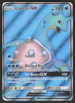 Lapras GX 139/149 Ultra Rare Pokemon TCG SM Base Set NM - Image 1