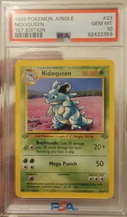 1999 Pokemon Jungle 1st Edition #23 Nidoqueen - PSA10 GEM MINT - Image 1