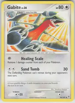 Pokemon TCG Gabite Uncommon Supreme Victors 59 - Image 1