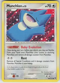 Pokemon TCG Munchlax (69) Common Rising Rivals 69/111 - Image 1