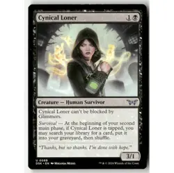 MTG Cynical Loner Duskmourn: House of Horror Regular - Image 1