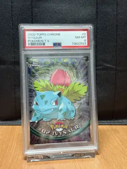 2000 TOPPS CHROME POKEMON T.V. #2 IVYSAUR PSA 8 - Image 2