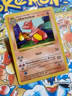 Charmeleon 24/102 Uncommon Base Set Shadowless Pokemon - Image 2