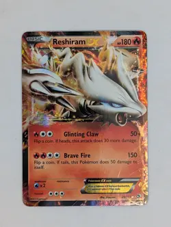 Pokemon Reshiram-EX Legendary Treasures 29/113 Ultra Rare FA Holo EN - Image 1