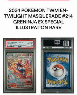 Pokemon TCG Greninja ex Twilight Masquerade Special Illustration Rare PSA 10 MNT - Image 2