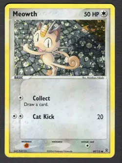 Meowth 69/112 Holo Common LMP Pokemon Card HQ Scan - Image 1