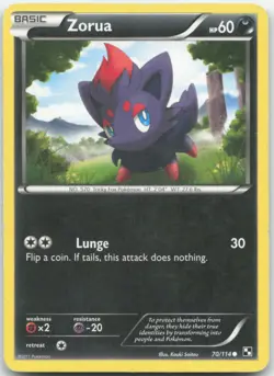 Zorua (#13) 13/30 BW Trainer Kit: Excadrill & Zoroark Pokemon Card LP - Image 1