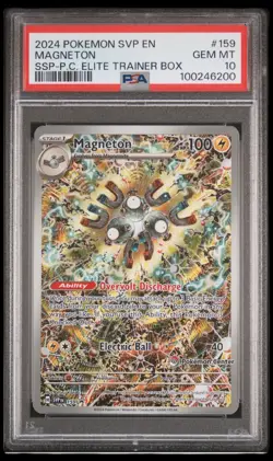 🔥🚀 Pokemon Center ETB Magneton SVP 159 Surging Sparks PSA 10 Stamped Promo - Image 1