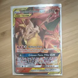 Pokemon Charizard & Braixen GX TAG TEAM Ultra Rare Holo 22/236 Sm-Cosmic Eclipse - Image 1