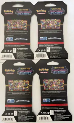 Pokemon Mega Evolutions Phantasmal Flames Limited Edition Booster Packs 4 Sealed - Image 2
