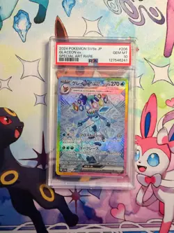 2024 POKEMON JAP SV8A-TERASTAL FEST EX #206 GLACEON EX PSA 10 SPECIAL ART RARE - Image 1