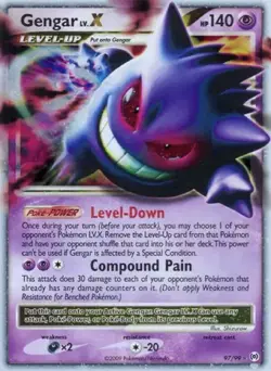 Gengar Lv.X 97/99 Pokemon Platinum Arceus Ultra Rare Lightly Played (VLP) - Image 1
