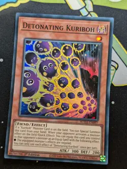 Detonating Kuriboh SUDA-EN097 Super Rare 1st Edition YuGiOh TCG Card - Image 1