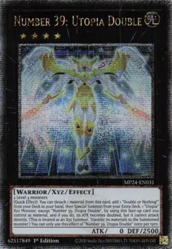 Yugioh MP24-EN031 - Number 39: Utopia Double - Quarter Century Secret Rare - Image 1