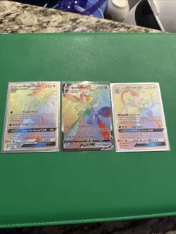 3 Rainbow Rare Pokemon Card Bundle Exeggutor, Scizor, And Alohan Persian Rainbow - Image 1