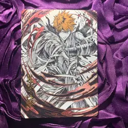 Ichigo Kurosaki BLEACH ICE Goddess Anime Waifu ACG Girl Holo Card - Image 1