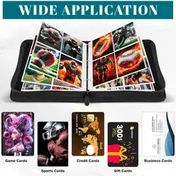 Football Card Binder, Philadelphia Trading Card Holder Protectors, 4 Pocket F... - Image 5